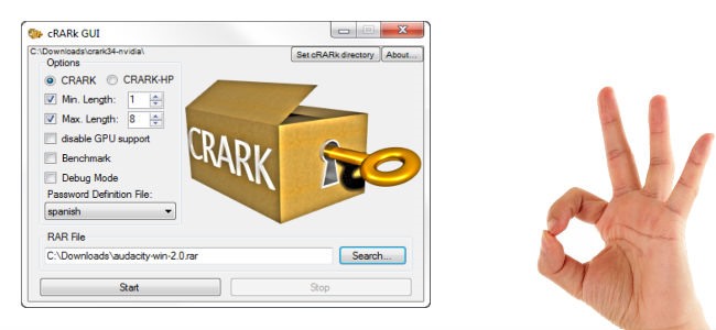 cRARk trovare password file .rar